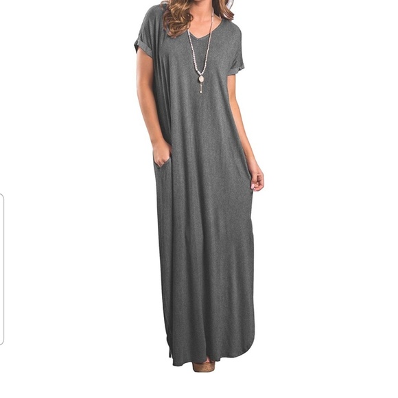 Casual Loose Pocket Long Maxi Dress - Picture 4 of 6